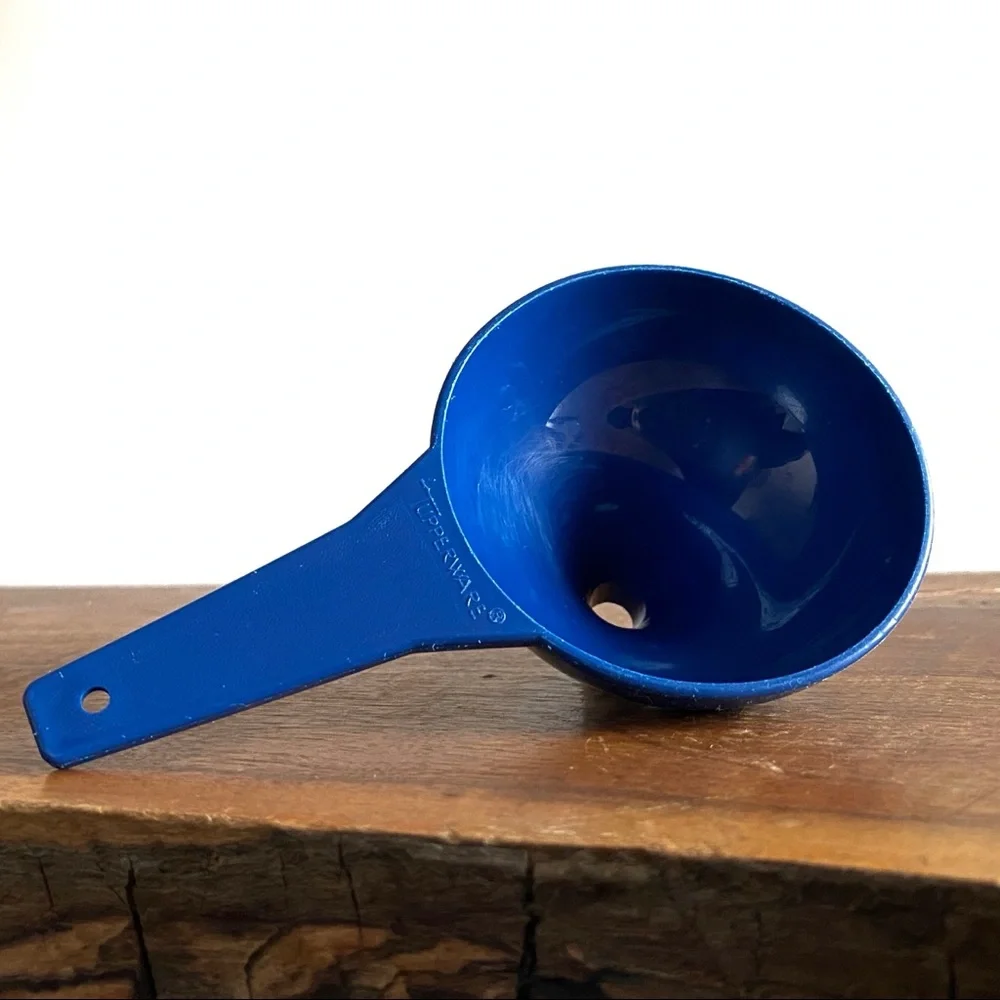Large Blue Plastic Tupperware Funnel Kitchen Tool Hershey Kiss Mold Vintage
